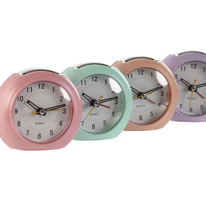 Reloj de Mesa Home ESPRIT Rosa Coral Menta Lila (4 Unidades) 4 Reloj de Mesa Home ESPRIT Rosa Coral Menta Lila (4 Unidades) 4
