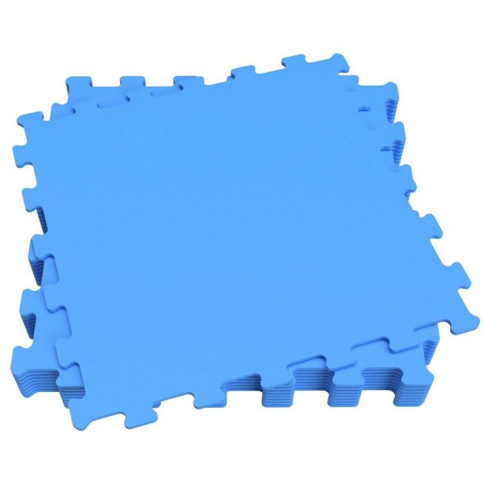 Alfombra de Puzzle Aktive Goma Eva 50 x 0,4 x 50 cm 9 Piezas (4 Unidades) Azul 6