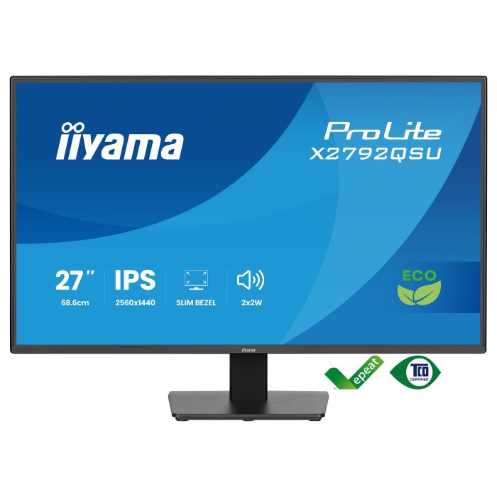 iiyama Monitor ProLite X2792QSU-B1 27" QHD 2560x1440 IPS 3ms 100Hz HDMI DisplayPort USB Altavoces Negro 1
