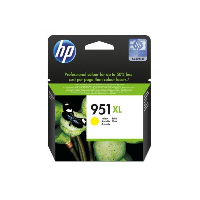 HP Cartucho Original 951XL Amarillo CN048AE - Tinta Ink-jet para Impresora, 1500 Páginas, Calidad Profesional