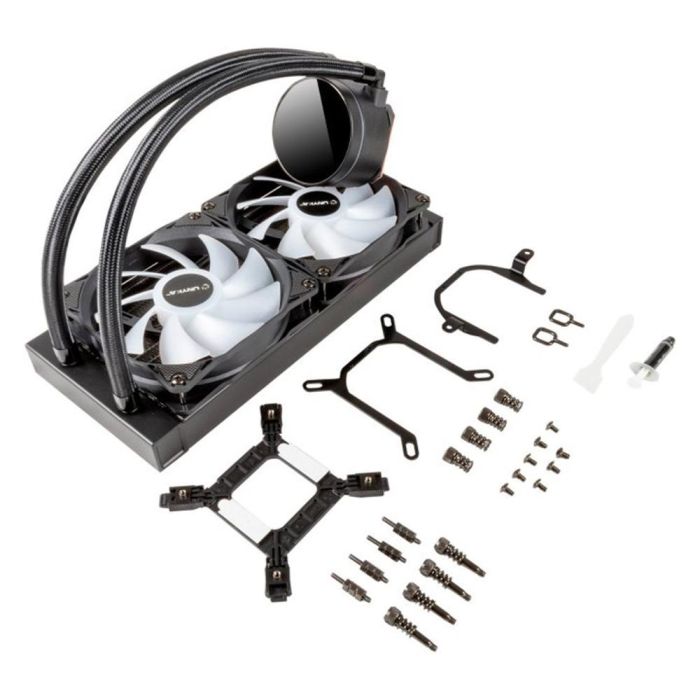 Unykach AquaStorm 240 Kit Refrigeración Líquida RGB con Display Temperatura CPU, 2 Ventiladores 12cm, 250W TDP, Intel/AMD 1 Unykach AquaStorm 240 Kit Refrigeración Líquida RGB con Display Temperatura CPU, 2 Ventiladores 12cm, 250W TDP, Intel/AMD 1