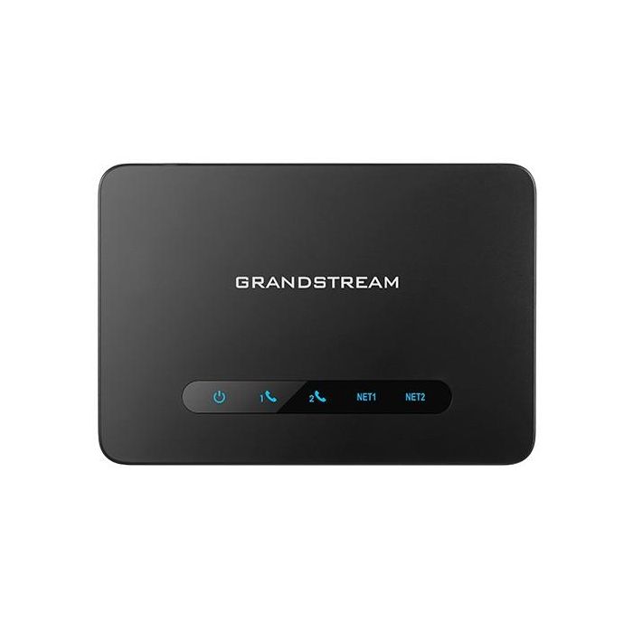 Grandstream HT812 v2 Adaptador de Teléfono Analógico SIP-ATA con 2 Puertos FXS para Voz sobre IP
