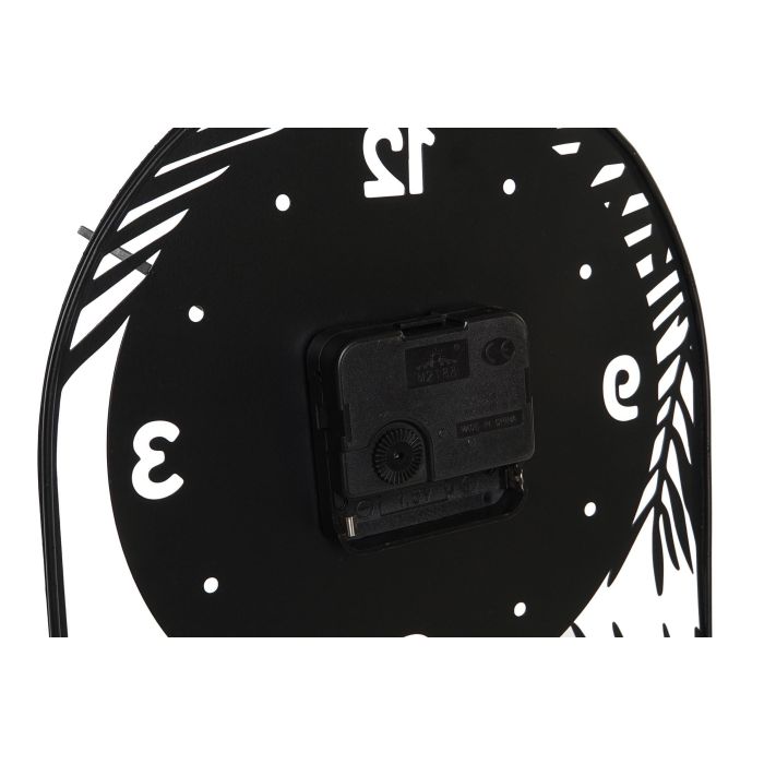 DKD Home Decor Reloj Tropical Negro Natural Metal 20 x 12.5 x 26 cm (2 Unidades) 3