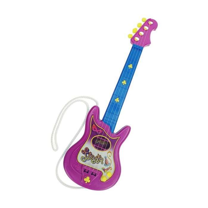 Reig Guitarra Eléctrica de Juguete Fiesta 4 Cuerdas para Niños +4 Años, Plástico, 56x18x4 cm 1