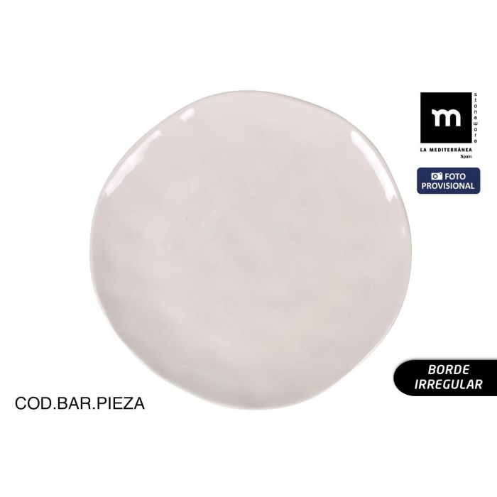 Plato Llano 26 cm Ivory Brillo - La Mediterranea (6 Unidades) Plato Llano 26 cm Ivory Brillo - La Mediterranea (6 Unidades)