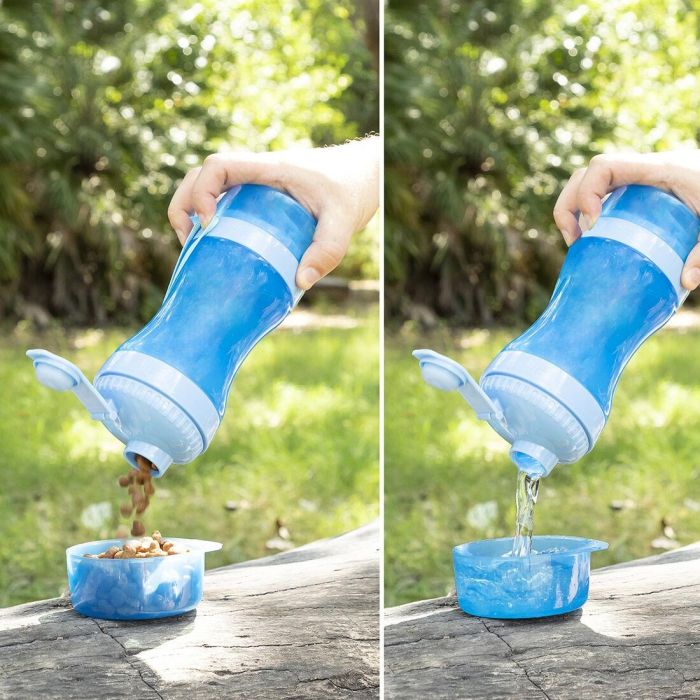 Botella con Depósito de Agua y Comida para Mascotas 2 en 1 Pettap InnovaGoods 11 Botella con Depósito de Agua y Comida para Mascotas 2 en 1 Pettap InnovaGoods 11