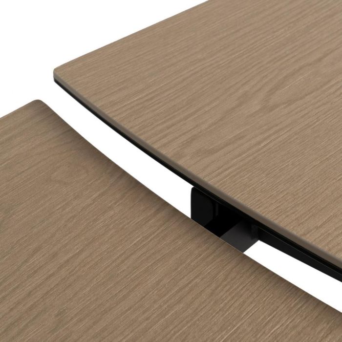 Mesa Extensible Natural-Negro 180 X 90 X 76 cm