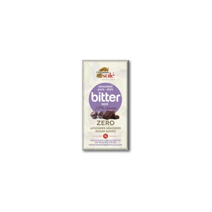 Chocolate Negro 72% Con Açai Y Stevia 100Gr. S/A