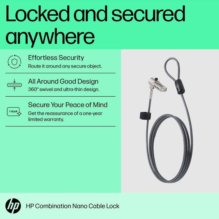 HP Nano Combination Cable Lock 3 HP Nano Combination Cable Lock 3