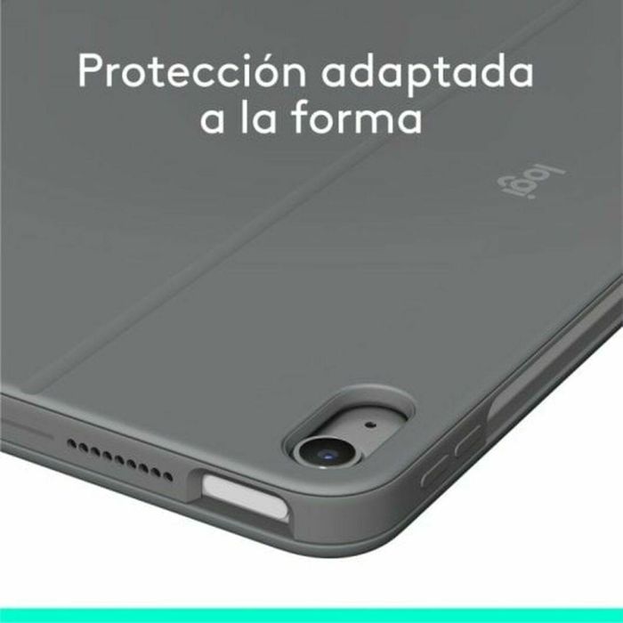 Funda para Tablet Logitech iPad Air 2024 | iPad Air 2022 Gris Qwerty Español QWERTY 5