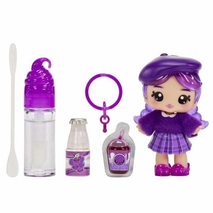 Yummiland - 1 muñeca de 10 cm y un brillo de labios brillante para crear - Greta - Sabor a pasas - A partir de 4 años 2