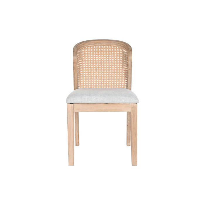 DKD Home Decor Silla Moderna Gris Claro - Ancho 46 cm, Profundidad 61 cm, Altura 86 cm - Madera Abeto, Poliéster - Altura Asiento 50cm 4