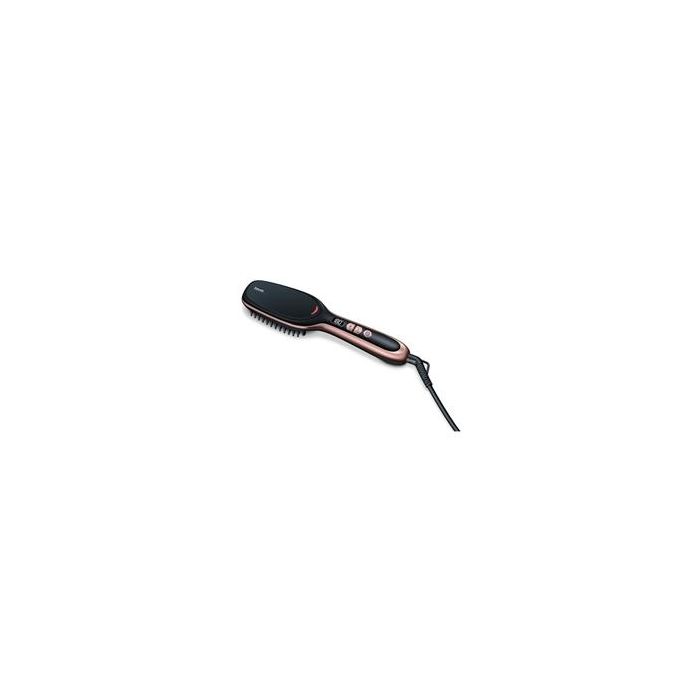 Beurer HS-60 Cepillo Alisador Eléctrico con Pantalla LCD y Función Iónica para Cabello Liso y Sin Electricidad Estática