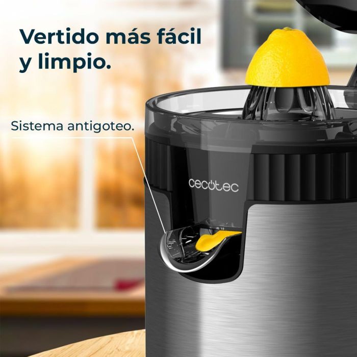 Exprimidor Eléctrico Cecotec Xqueeze RetroJuice 600 600 W Acero 3 Exprimidor Eléctrico Cecotec Xqueeze RetroJuice 600 600 W Acero 3