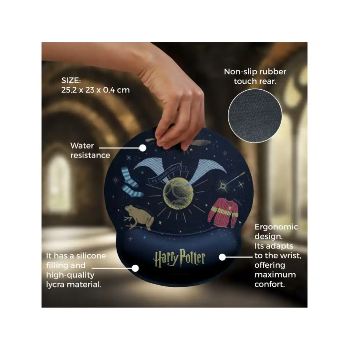 Wondee Alfombrilla de Ratón Harry Potter Ergonómica de Gel 250x230 mm 1