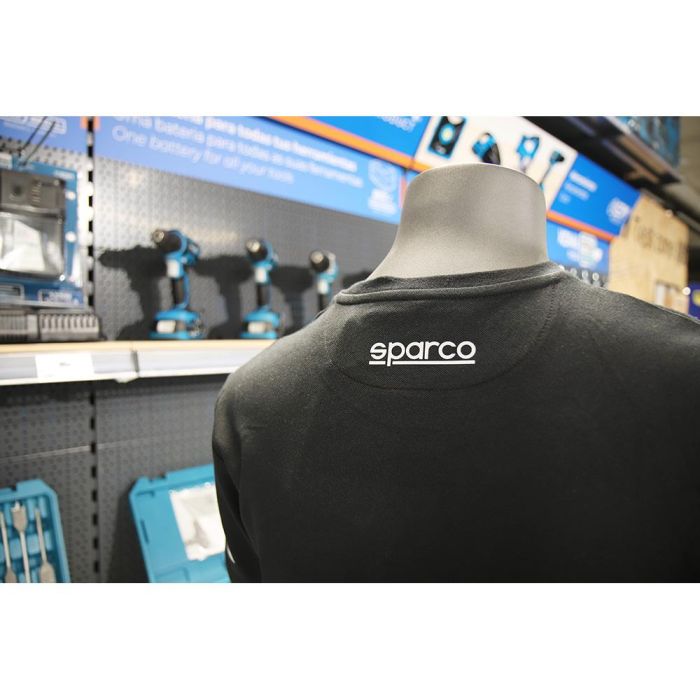 Sparco Camiseta técnica con zonas reflectantes, hombros reforzados, 50% algodón 50% poliéster, negro, talla M 5 Sparco Camiseta técnica con zonas reflectantes, hombros reforzados, 50% algodón 50% poliéster, negro, talla M 5