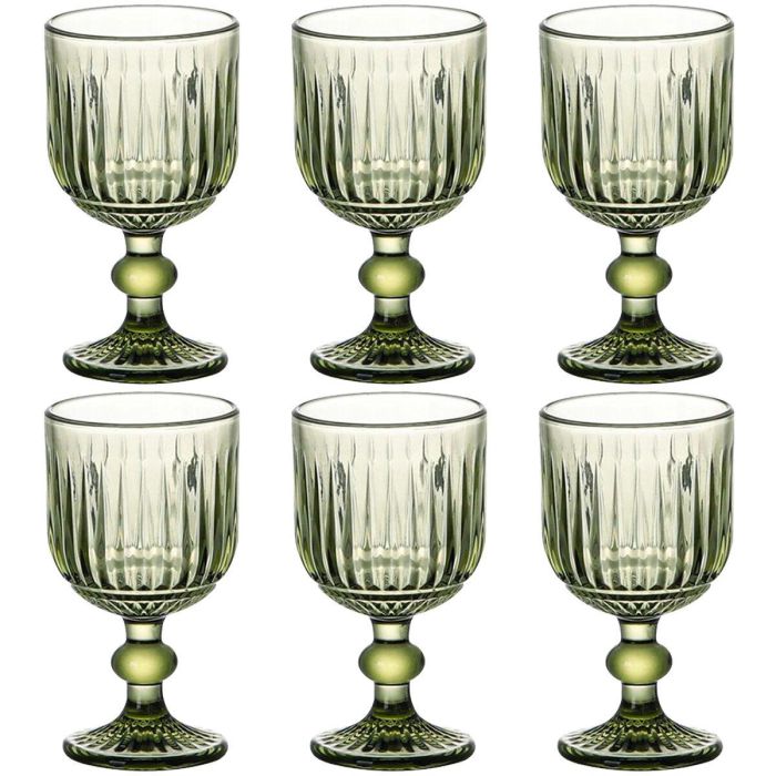 Copa Basicos DKD Home Decor Verde 8 x 14.5 x 8 cm Set de 6 Copa Basicos DKD Home Decor Verde 8 x 14.5 x 8 cm Set de 6