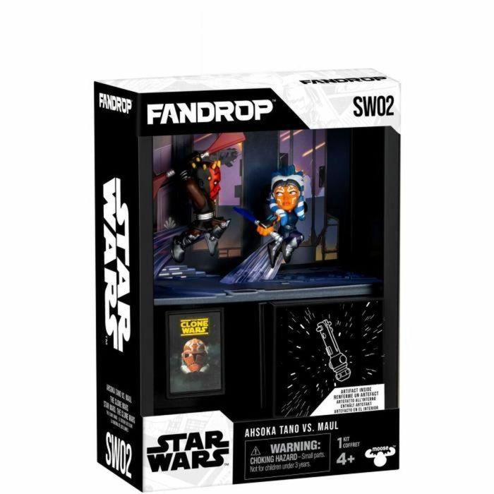 Fandrop FAN0630996920756 Figura Star Wars: Darth Maul vs Ahsoka - Vitrina con Escena de Culto + Mini Póster - 18 cm