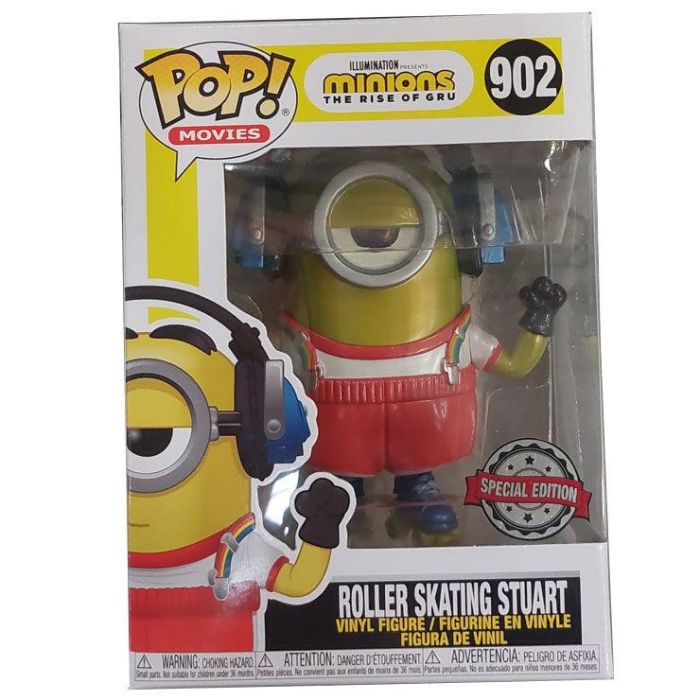 Set figura POP & Tee Minions Roller Skating Stuart Metallic Exclusive 1