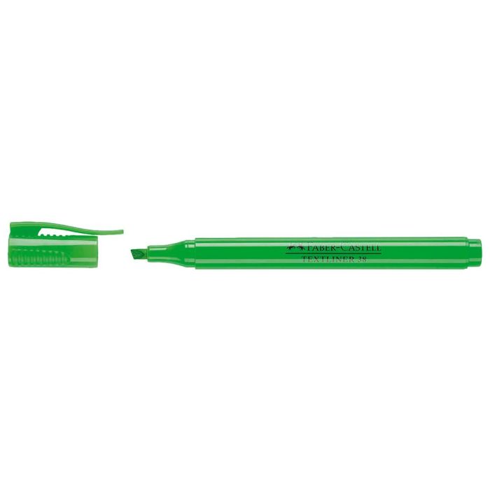 Rotulador Faber Fluorescente Textliner 38 Verde 10 unidades 1