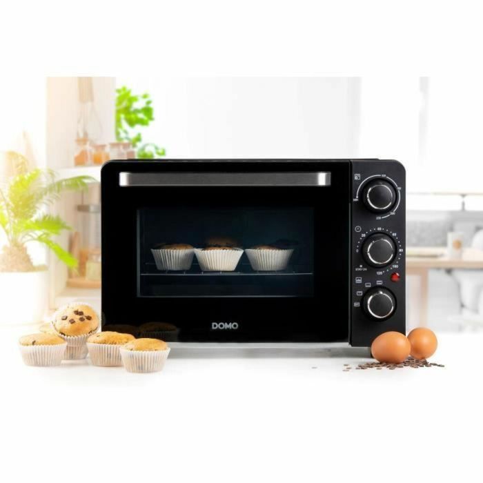 DOMO DO807GO mini horno para hornear y refrigerios - 20 L - negro - 1300 vatios - 3 DOMO DO807GO mini horno para hornear y refrigerios - 20 L - negro - 1300 vatios - 3