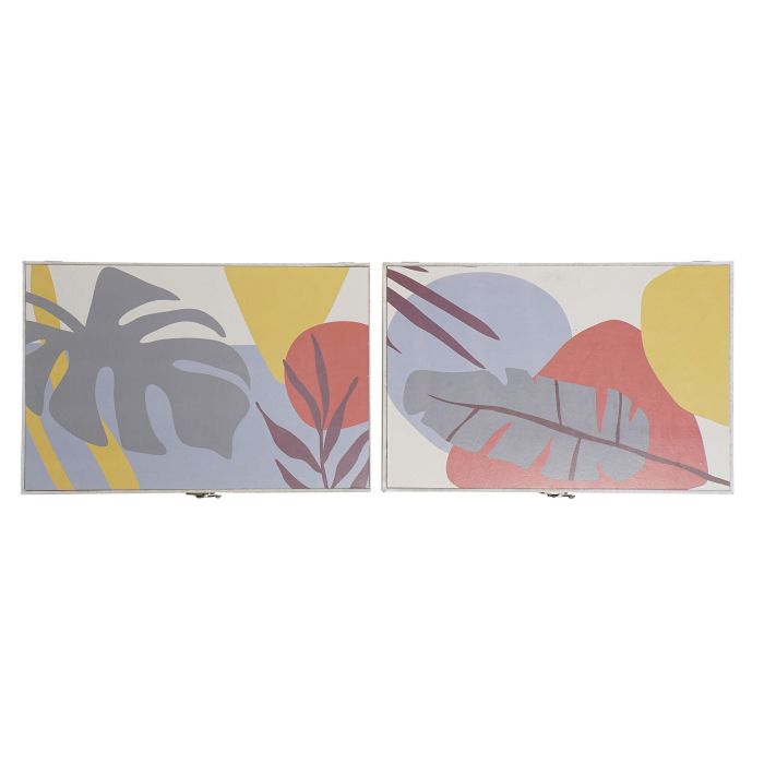 DKD Home Decor Tapa Contador Tropical MDF Multicolor 46.5 x 6 x 31.5 cm (4 Unidades)
