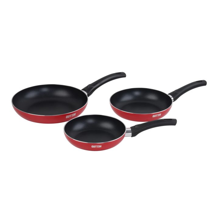 Set de 3 Sartenes de Aluminio para Inducción Basik Quttin - Inde (4 Cajas) 2 Set de 3 Sartenes de Aluminio para Inducción Basik Quttin - Inde (4 Cajas) 2