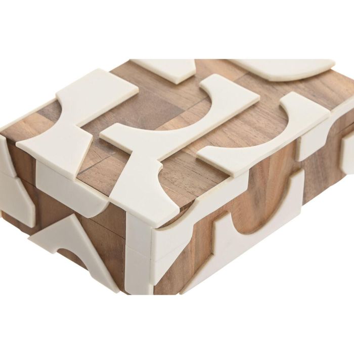 Joyero Moderno DKD Home Decor Natural Negro 13 x 7.5 x 18 cm Set de 2 2