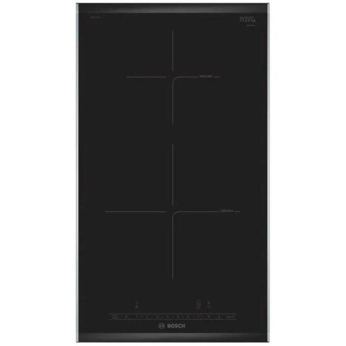 Plancha de inducción dominó BOSCH SER6 2 fuegos 3700 W 30,6 x 52,7 cm PIB375FB1H Negro