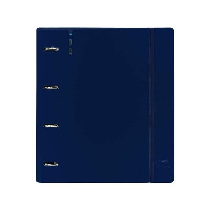 Carpeta Con Recambio Safta Din A4 Cuadro 5 mm Polipropileno Foam 4 Anillas 35 mm Azul Oscuro Carpeta Con Recambio Safta Din A4 Cuadro 5 mm Polipropileno Foam 4 Anillas 35 mm Azul Oscuro