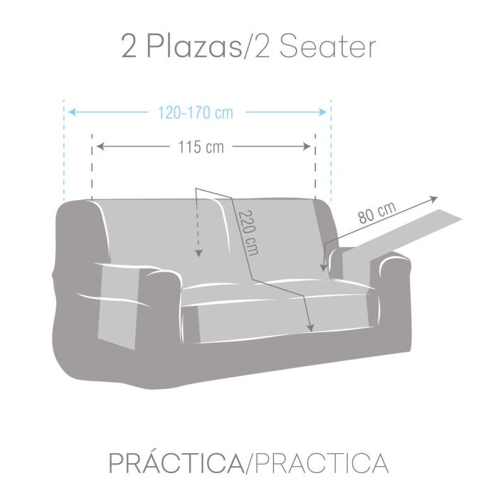 Funda para Sofá Eysa MID Mostaza 100 x 110 x 115 cm 3