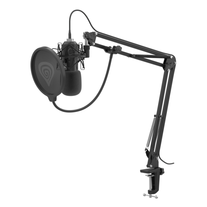 GENESIS Radium 400 G2 Micrófono de estudio USB Alámbrico Negro Cardioide con Filtro Antipop y Montura Antivibraciones