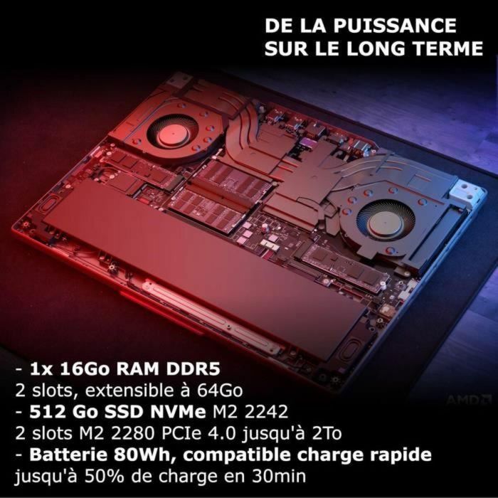 Lenovo 83EX002VFR Portátil Gaming Legion S5 16ARP9, 16'' WQXGA 165Hz, RTX 4070 140W, AMD R7-7435HS, 16GB RAM, 512GB SSD, Sin Windows 2 Lenovo 83EX002VFR Portátil Gaming Legion S5 16ARP9, 16'' WQXGA 165Hz, RTX 4070 140W, AMD R7-7435HS, 16GB RAM, 512GB SSD, Sin Windows 2