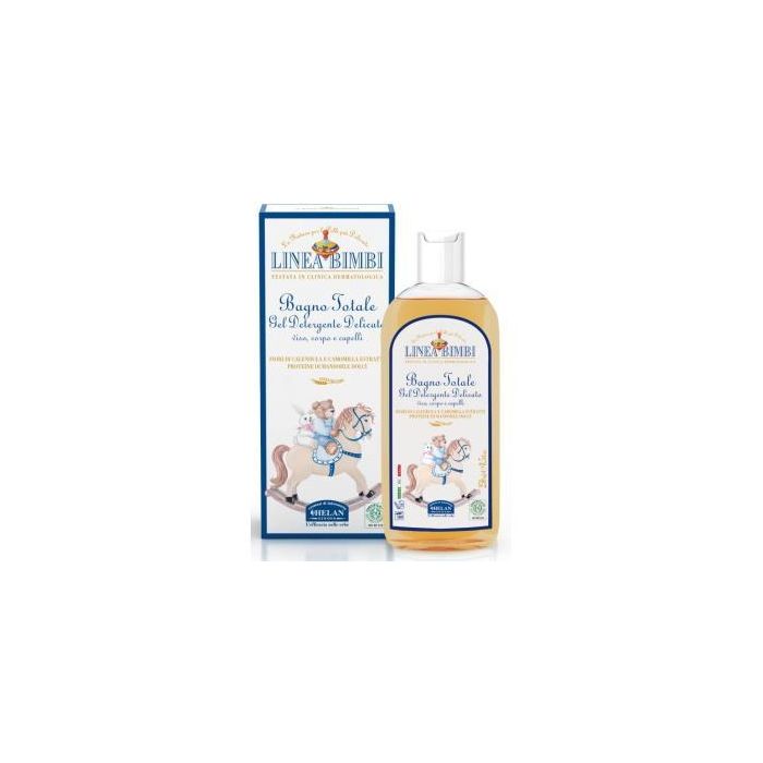 LINEA BIMBI Champú de Baño Total Bebé con Proteínas de Almendras Dulces, Caléndula y Manzanilla 250ml
