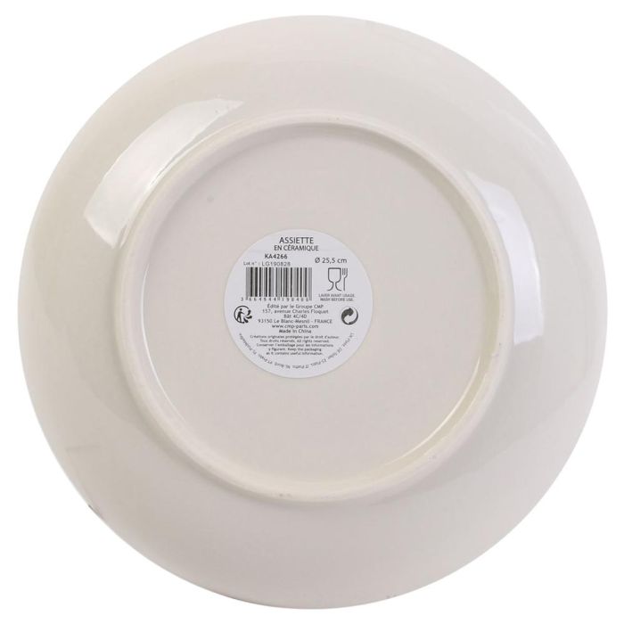 Home Deco Factory Plato Mirage Ø 25.5 cm x 4.5 cm Colección Oriental Estampado Interior 1