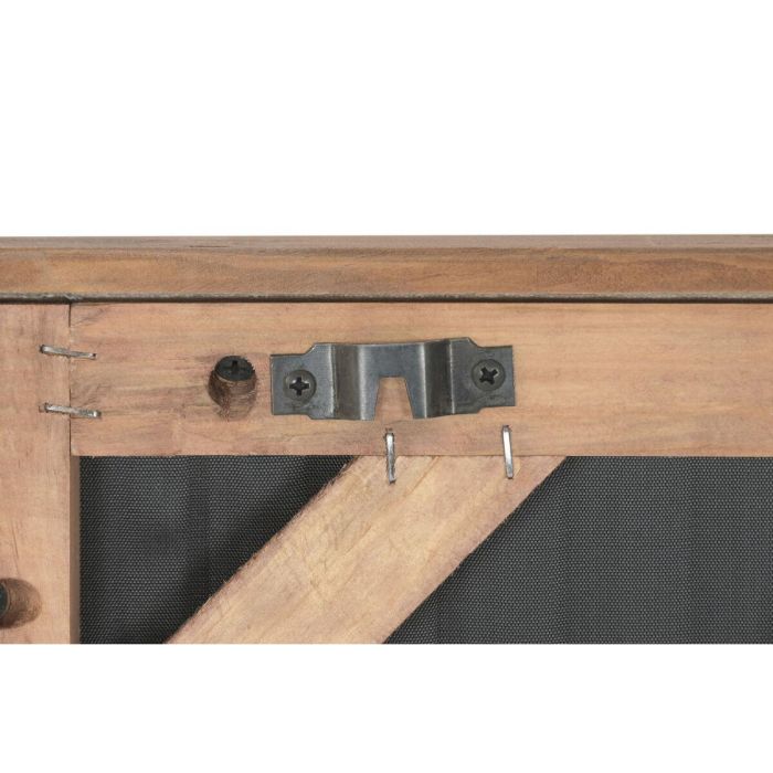 DKD Home Decor Cuadro Moderno Blanco y Negro 52x52 cm (2 Unidades) Decoración Pared Madera Reciclada 1