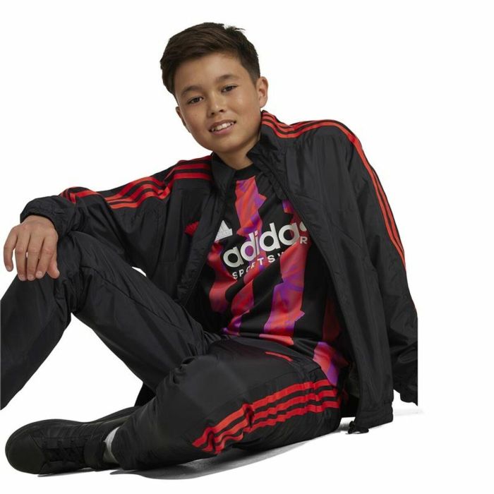 Sudadera sin Capucha Adidas Tiro Woven Tracktop Negro