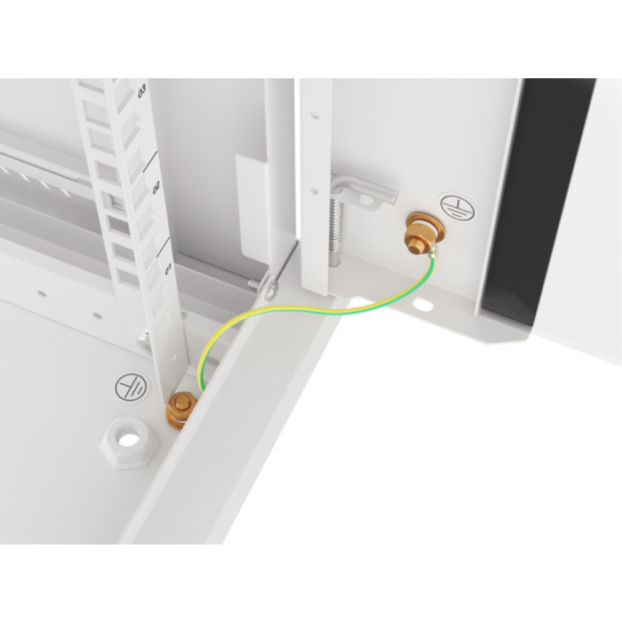 Lanberg Armario Rack 19 Pulgadas 18U 600x450mm Gris con Puerta de Cristal Templado y Ventiladores 6