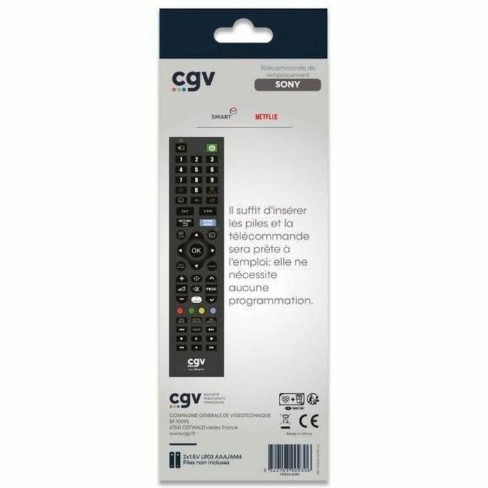 Sony CGV3322103009306 Mando a distancia de repuesto para televisores Sony, sin programación, listo para usar 2