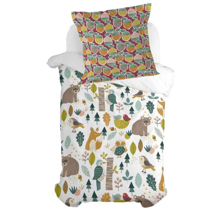 Funda de almohada HappyFriday Moshi Moshi Harvestwood Multicolor 80 x 80 cm 1