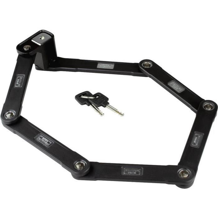Candado plegable para bicicleta - BURG WACHTER - 790 90 BLACK SB - Alta seguridad, acero de 8 mm 1 Candado plegable para bicicleta - BURG WACHTER - 790 90 BLACK SB - Alta seguridad, acero de 8 mm 1