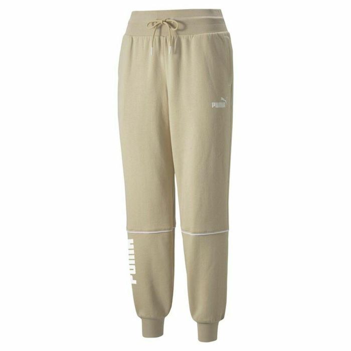 Pantalón de Chándal para Adultos Puma Colorblock  Beige Mujer 0 Pantalón de Chándal para Adultos Puma Colorblock  Beige Mujer 0