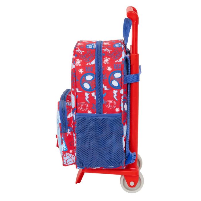 Mochila Escolar con Ruedas Spider-Man Rescue Azul Rojo 22 x 27 x 10 cm 2