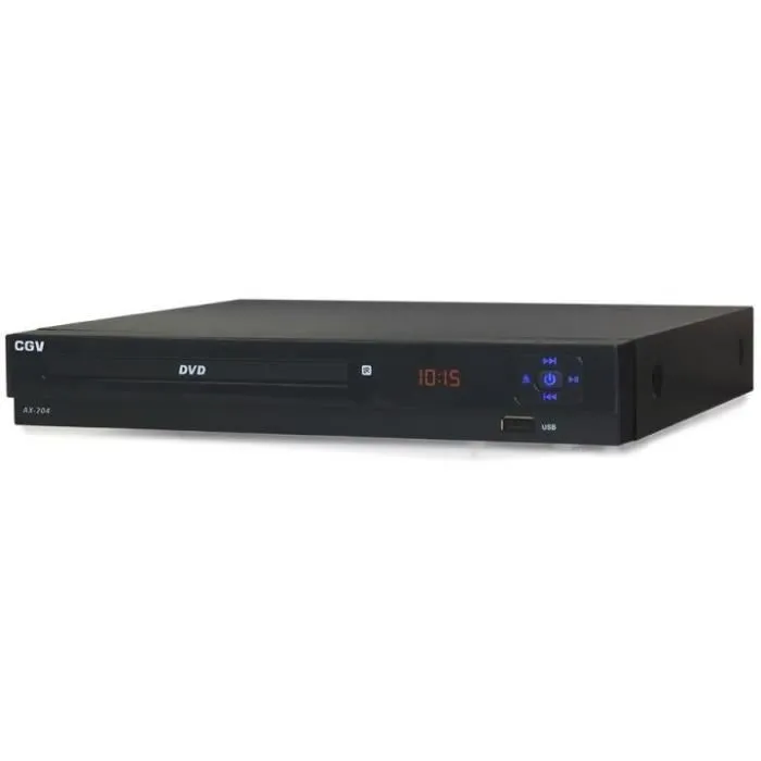 CGV AX 204 Reproductor de DVD para Sala de Estar con Escalado a 1080P y Reproducción Multimedia, Control Remoto con Botones Grandes 1