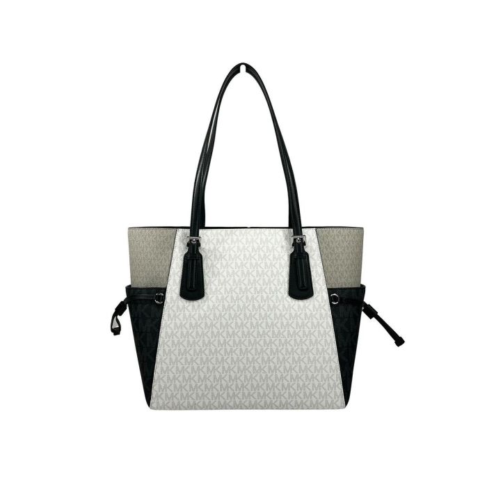 Bolso de Hombro Michael Kors VOYAGER Blanco 30 x 30 x 15 cm Bolso de Hombro Michael Kors VOYAGER Blanco 30 x 30 x 15 cm