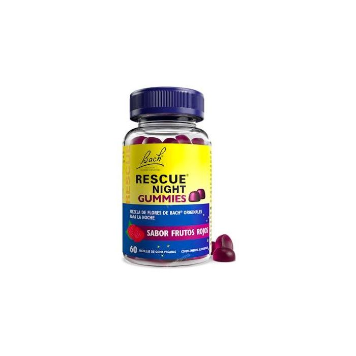 Bach Rescue Night Gummies 60 Pastillas de Goma Sabor Frutos Rojos