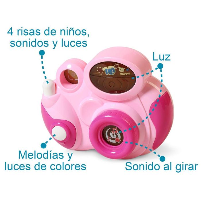 KioKids Juguete Cámara de Fotos para Bebés/Niños Rosa con Sonidos, Luces y Melodías, Juego de Imitación, Pilas Incluidas, +18 Meses 4 KioKids Juguete Cámara de Fotos para Bebés/Niños Rosa con Sonidos, Luces y Melodías, Juego de Imitación, Pilas Incluidas, +18 Meses 4