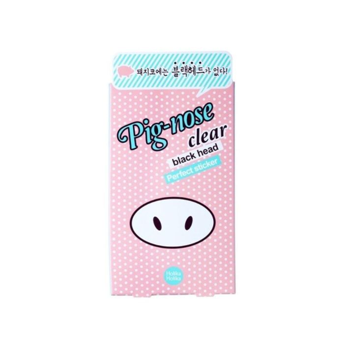 Holika Parches Limpiadores para Nariz Pig Nose Clear Blackhead, Eliminan Puntos Negros y Células Muertas con Arcilla Rosa, 10 Unidades