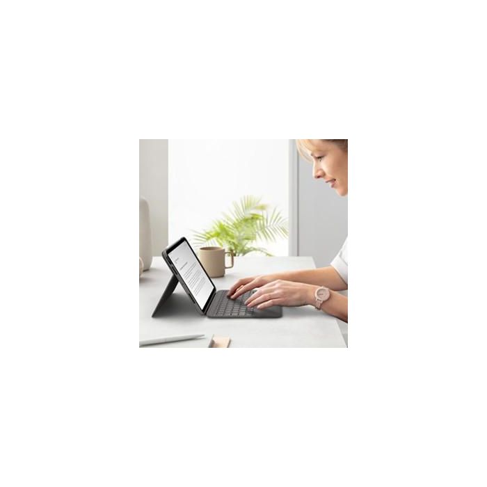 Logitech Slim Folio Teclado Bluetooth y Funda Protectora gris para Apple iPad Air de 10.9" (4ª Generación) 6