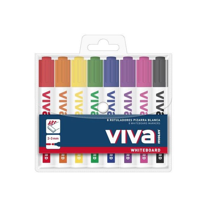 Marcador Pizarra Molin Surtido Bolsa De 8